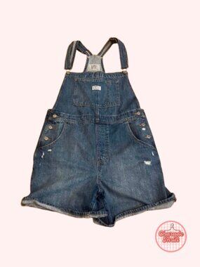 Levi’s Premium Denim Short Overalls - Blue